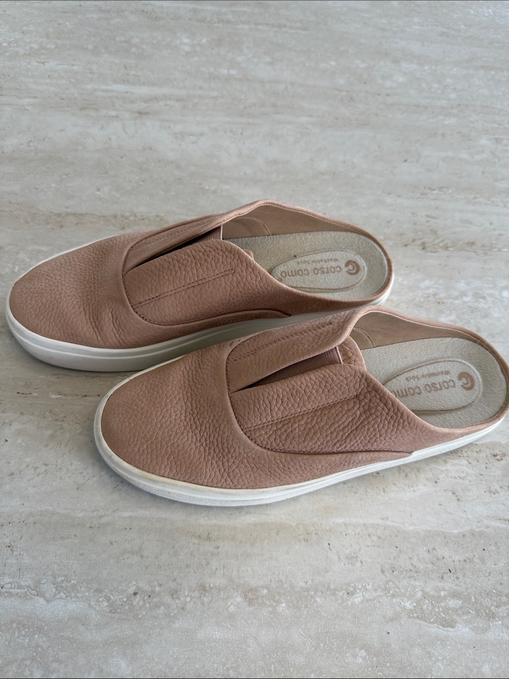 Corso Como Slip-On Leather Sneakers - Dusty Pink